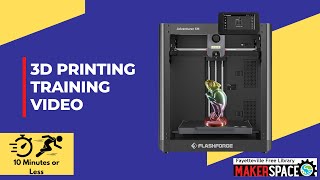 3D Printing Training Video For Flashforge Adventurer 5M Printers [upl. by Anerol]