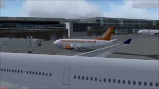 FSX Airbus A320 EasyJet  special livery  landing at Rome airport [upl. by Laira]