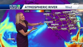 Northern California weather forecast  Atmospheric river brings rain snow [upl. by Dempstor]