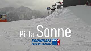 Pista Sonne carving e sole a San Vigilio di Marebbe kronplatz dolomitisuperski plandecorones [upl. by Bortz]