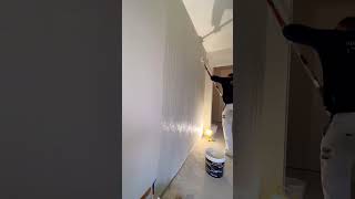 Enduit au rouleau decoration peintre artisan asmr satisfying peinture reno enduit [upl. by Ssirk84]