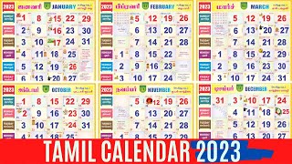 Tamil Calendar 2023  January to December  Holidays Festivals Auspicious Days amp Muhurtham Dates [upl. by Pritchard]