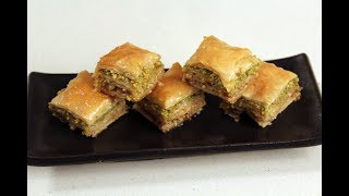 Baklava  Middle Eastern Dessert  Sanjeev Kapoor Khazana [upl. by Demah]