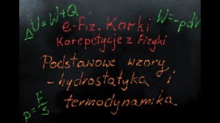 Podstawowe wzory  Hydrostatyka i termodynamika  Tablice [upl. by Nuriel]