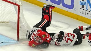 NHL Goalies Getting Hit Part 10 [upl. by Dirgis353]