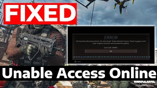 How To Fix Warzone Unable To Access Online Services Connection Failed Error Modern Warfare Warzone [upl. by Narol]