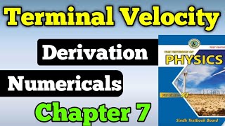 Terminal velocity derivation and numerical chapter 7 fluid dynamics class 11 New physics book [upl. by Ku387]