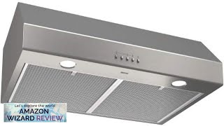 BroanNuTone BCSQ130SS ThreeSpeed Glacier UnderCabinet Range Hood with LED Lights ADA Review [upl. by Small]