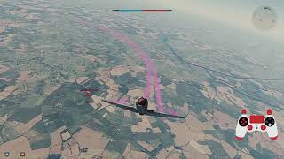 War Thunder PS4 How to 1v1 duel on a controller mouse aim Air Realistic RB [upl. by Abehsat902]