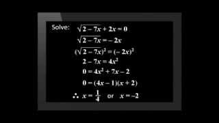 Equations with Surds [upl. by Gordan225]