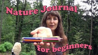 Nature Journal for Beginners 🍃🌳🌿Drawing Tutorial Bark Fern and Pinecone [upl. by Anomer]