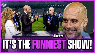 Pep Guardiola is a fan of Kate Abdos intros amp chats UCL win with Henry 🤩  CBS Sports Golazo [upl. by Bock]