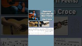 Operator Thats Not the Way It Feels  Jim Croce Guitar shorts guitartab fingerstyle [upl. by Elolcin782]