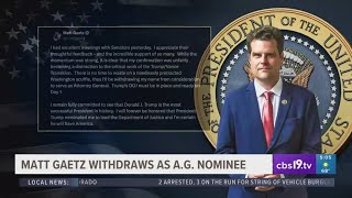 Matt Gaetz withdraws as attorney general nominee [upl. by Halsy]