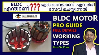 BLDC  Brushless DC Motor  Working  Types  Making  Advantages  Problem  Explained in Malayalam [upl. by Maurie]