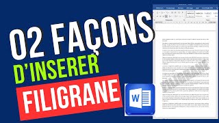 Comment Ajouter et Personnaliser des Filigranes dans Word [upl. by Aylad]