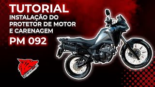 TUTORIAL DE INSTALAÇÃO PROTETOR DE MOTOR E CARENAGEM SAHARA 300 PM092 [upl. by Peppi]