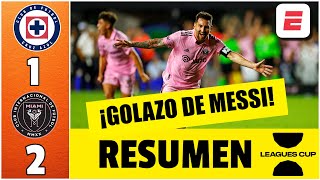 GOLAZO DE MESSI Debut SOÑADO con Inter Miami Gol de tiro libre Victoria vs Cruz Azul  Leagues Cup [upl. by Jagir]