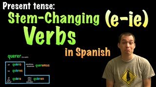 01065 Spanish Lesson  Present Tense  EIE Stemchanging verbs [upl. by Amein]