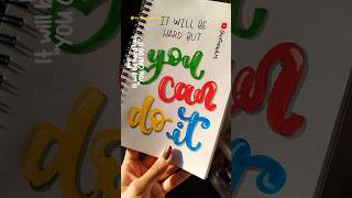 🌈you CAN do it lettering canvas🖌️art calligraphy handlettering typography drawing lettering [upl. by Xenophon676]