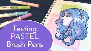 Testing Ecoline Pastel Brush Pens [upl. by Latnahc737]