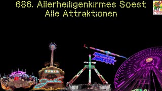 686 Allerheiligenkirmes Soest  Alle Attraktionen [upl. by Timofei788]