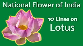 National Flower of India  10 Lines on Lotus The National Flower of India  TeachMeYT [upl. by Dahs]