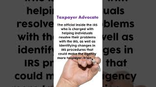 Taxpayer Advocate  Tax Term Tuesday [upl. by Tufts951]