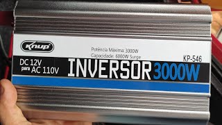 teste inversor 12v para 110v 3000watts testes será que funciona furadeira lixadeira [upl. by Garrity]