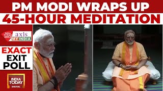 PM Modi Wraps Up 45hour Meditation At Vivekananda Rock Memorial India Today Exit Poll  2024 Polls [upl. by Bianca]