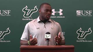 USF Football Week Three UConn Press Conference  Devin Abraham amp Tyre McCants [upl. by Sukey861]