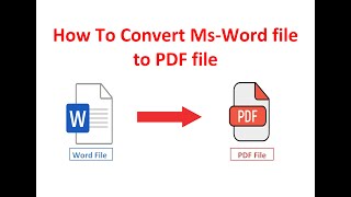 How to convert MsWord file to PDF file Convert MsWord file to PDF file How to save Word as PDF [upl. by Gathard]