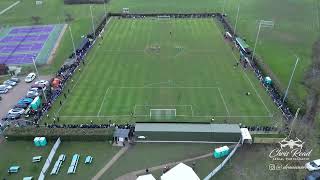 Newport Pagnell Town FC v Atherstone FC  FA Vase quarter final penalty shoot out shot from a drone [upl. by Gorrian]