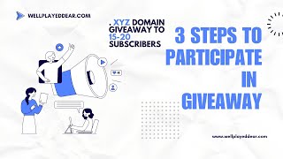 Free domain Giveaway domain godaddydomain xyzdomain [upl. by Fariss]