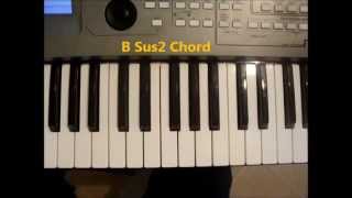 How To Play B Sus2 Chord On Piano Bsus2 [upl. by Etolas269]