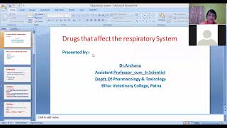 Respiratory Drugs PartI Expectorant amp Antitussive by Dr Archana Dept of Pharma amp Toxicology [upl. by Allicsirp]