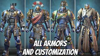 Warhammer 40000 Space Marine 2  All Armors amp Customization Showcase 2024 4K 60FPS [upl. by Ycnan]