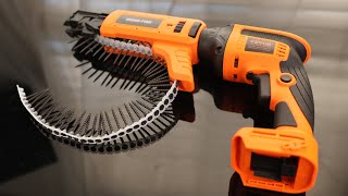 VEVOR Drywall Screw Gun AutoFeed 20V Max Collated Drywall Screwgun 4200RPM Brushless Cordless [upl. by Yecam]