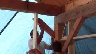 The Woodpecker Ep 62 Building the new shop part 9 The exterior frame and the electricity [upl. by Oruam]