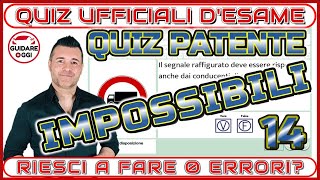 QUIZ PATENTE IMPOSSIBILI 14  5 DOMANDE DELL’ESAME DELLA PATENTE CON UN’ALTA PERCENTUALE D’ERRORE [upl. by Nnelg]