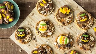 Appelkoekjes met pindakaas en chocolade  Ontbijt  PLUS [upl. by Silrac]