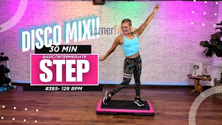 30 Min  DISCO CARDIO STEP AEROBICS  Basic to Intermediate 128 BPM [upl. by Eicul801]