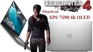 Dell XPS157590 i79750h16504k OLED tested on uncharted4 laptop dellgaming tech gaming [upl. by Huai652]