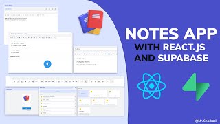 Notes App with Rich Text Editor using Reactjs and Supabase [upl. by Iniretake]