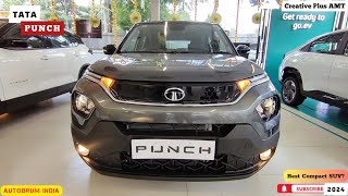 2024 Tata Punch 😍 Creative Plus AMT  Features Specs amp Prices  Best Compact SUV [upl. by Darreg887]