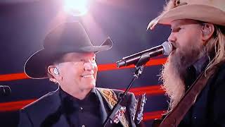 2024 CMA Awards George Strait and Stapleton Honky Tonk Hall of Fame Yee Haw [upl. by Ahsinal]