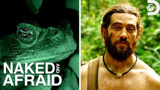 Survivalists Eat Colombian Toxic Frogs  Naked and Afraid  Discovery [upl. by Ahseneuq]