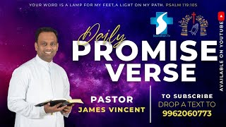 OCTOBER  21ST  DAILY PROMISE VERSE  PASTOR D JAMES VINCENT  ESTHER PRAYER HOUSE [upl. by Roswald]