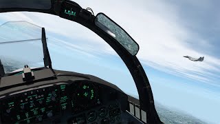 Falcon BMS  F15C BVR  3ship Eagle Wall [upl. by Ydarg]