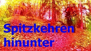 Knifflige Spitzkehren mit dem eMTB hinunter fahren Frontwheelie  Umsetzen [upl. by Alekin147]